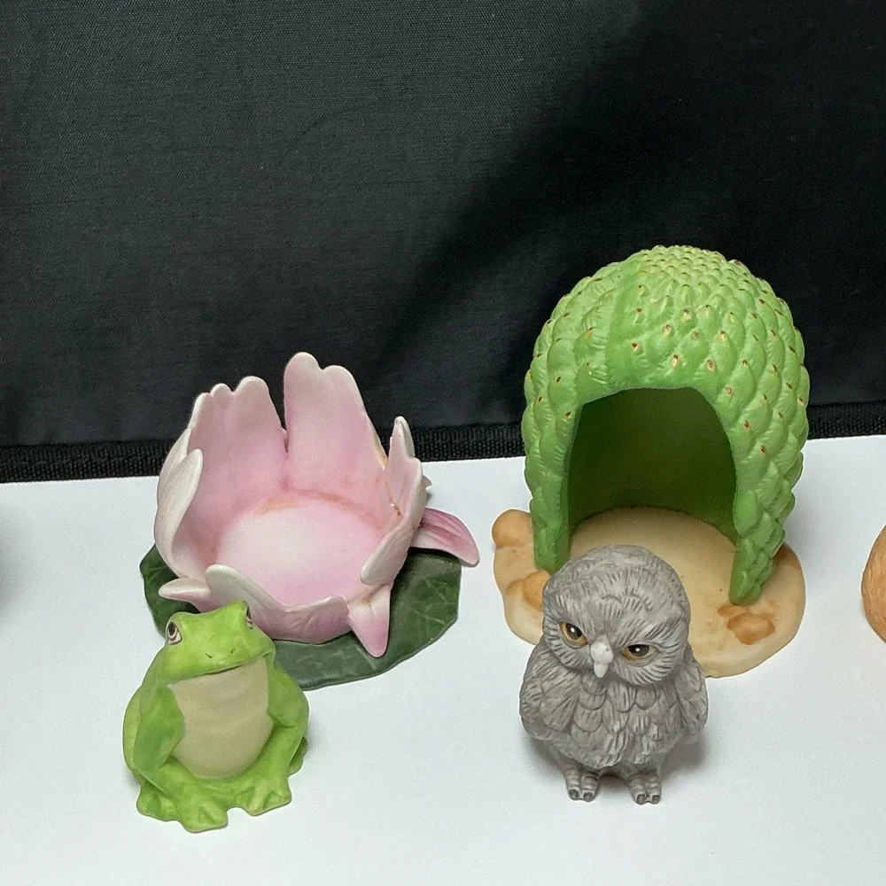 VTG 1980s Franklin Mint‎ Woodland Surprises Lot Of 6 Nature Animal Figurines